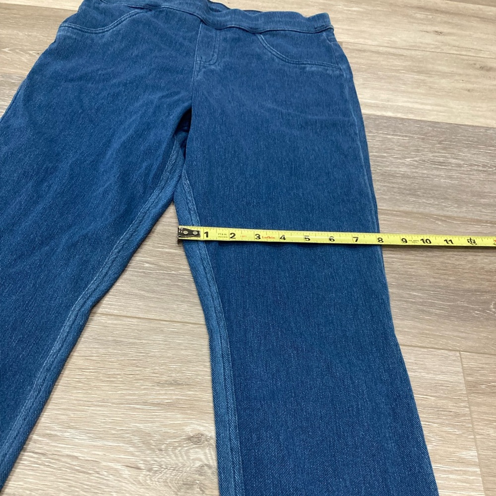 Hue Denim Leggings Jeggings Blue Slide Up Medium Size 8-10 NWT - Picture 4 of 9